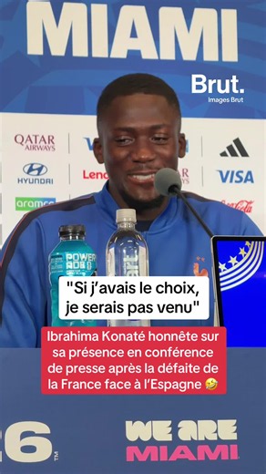 Ibrahima Konaté honnête sur sa présence en conférence de presse après la défaite de la France face à l’Espagne #coupedumonde #equipedefrance #konate #ibrahimakonate