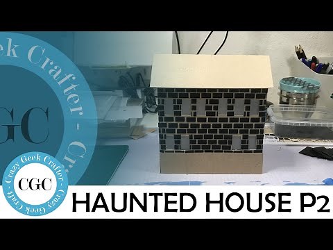 Haunted house part 2 // Foundation and brick work // Tim Holtz Village dwelling // 3D project