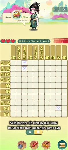 tutorial main kungfu nonogram #sudoku #TiktokMins #Nonongram #gameplay #bismillahfyp