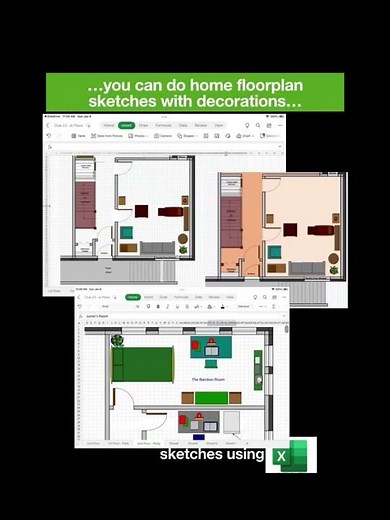 XLaPlan - Turn your MS-Excel worksheet into a floorplan sketching canvass video