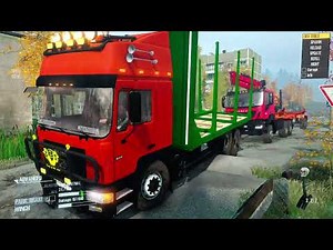 Spintires: Mudrunner | Big Container Truck Mud Wrestling Match Day7