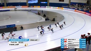 59K views · 1.3K reactions | Ivanie Blondin  delivers on home ice! Roaring fans watch her power to victory in the women’s mass start! #SpeedSkating | ISU Speed Skating | Facebook