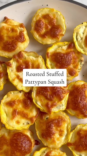 Creamy Cheesy Roasted Stuffed Pattypan Squash Recipe