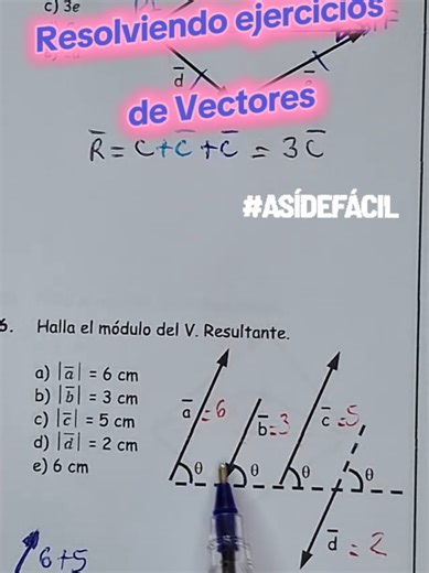 Aprende a resolver ejercicios de Vectores así de fácil ✅️ #resolviendo #ejercicios #aprendeentiktok #tiktoklive #livehighlights