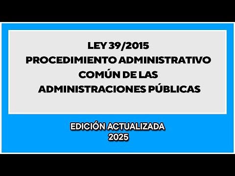 Ley 39/2015 Procedimiento Administrativo Común de las Administraciones Públicas | AUDIO LEY COMPLETA