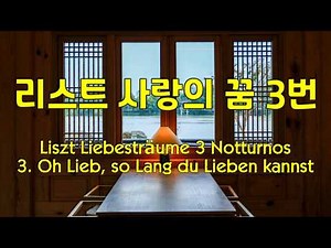 리스트 사랑의 꿈 3번 Liszt Liebesträume S.541 No.3 #classical #클래식 #classic #liszt #liebestraum