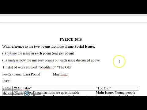 Fiji Year 12 English. Poetry Essay Sample.