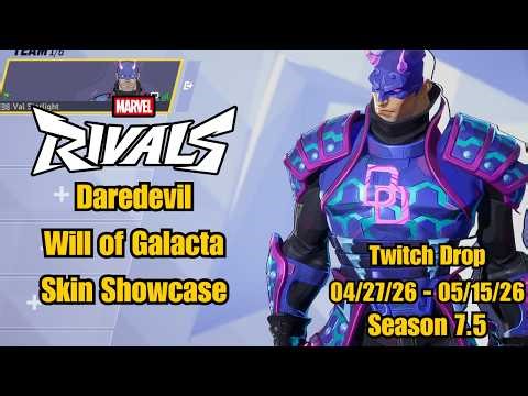 Daredevil | Will of Galacta Twitch Drop Skin Showcase | Marvel Rivals Gameplay Season 7.5