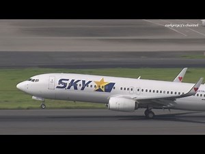 Skymark Airlines (SKY) Boeing 737-800 JA73NU 羽田空港 離陸 2016.9.5