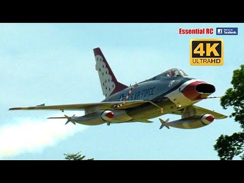 GIANT SCALE North American F-100 D Super Sabre supersonic RC JET FIGHTER [* UltraHD / 4K *]