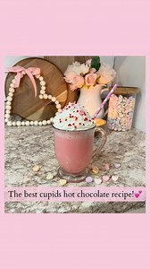 Cupids hot chocolate! Make this for your “hunny” as Evelyn calls it….😂😂 and they will love you forever hahahaha.❤️❤️ Recipe: 2 cups milk 2 cups heavy whipping cream 2 tsp vanilla 1 bag white chocolate chips Pink food coloring Pour all ingredients in a crock pot. Cook on low for 2 hours. Serve with whipped cream and sprinkles!😍 #valentinesdayideas #valentinesdayrecipes #vday #valentinesdaytreats #easyrecipes #easyrecipesathome #crockpotrecipes | Our Winton home