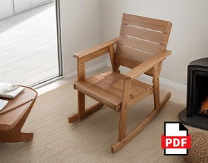 DIY Rocking Chair Build Plan Pdf File, Woodworking Plans, Patio Furnitur,diy Plans, Instant_download - Etsy