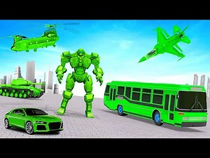 Army School Bus Multi Robots Transform Battle - Android iOS Gameplay