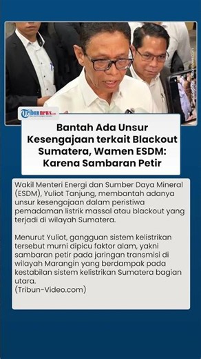 Blackout Sumatra Disebut Akibat Sambaran Petir, Wamen ESDM Tegaskan Bukan Unsur Kesengajaan