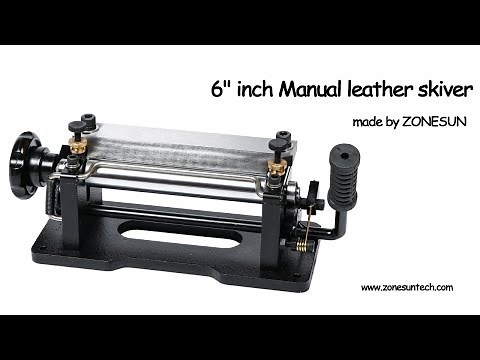 How to use the Manual leather skiver,leather peel tool,DIY shovel skin Machine,leather splitter