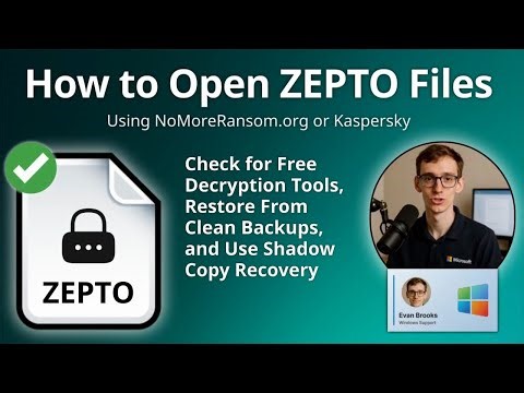 How to Open ZEPTO Files (NoMoreRansom.org or Kaspersky)
