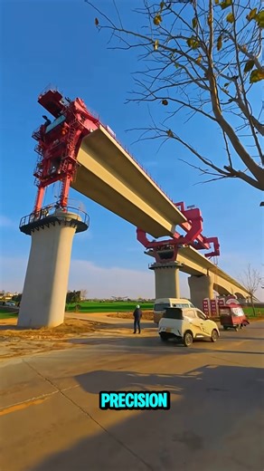 This self-launching machine moves from pier to pier, laying the bridge deck as it goes #installation #bridge #technology | LOUIE ONG
