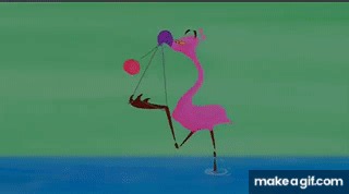 Solo flamingo and chorus from Fantasia on Make a GIF