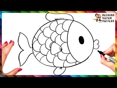 Comment Dessiner un Poisson Étape par Étape 🐟 Dessin de Poisson Facile