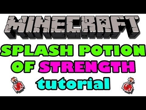 How to make splash potion of strength in MINECRAFT !!