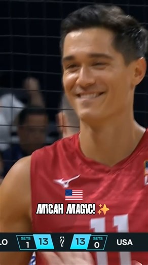 Volleyball World on Instagram: "✨ PURE CLASS! ✨ USA’s Micah Christenson pulls off a brilliant move in this intense Round of 16 battle vs 🇸🇮 Slovenia! 🔥👀 It’s ON at #Philippines2025 — don’t miss a point! 📺 Watch it LIVE on VBTV – LINK IN BIO 🏐 #Volleyball #MWCH #ElectrifyingPhilippines"