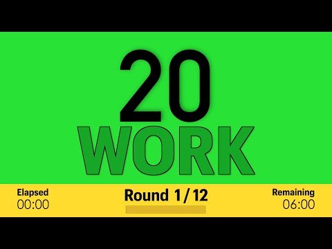 Tabata Timer 20/10 - 12 Rounds - 6 Minutes (4K)
