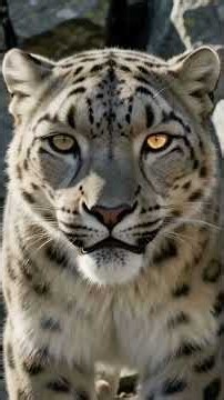 Snow Leopard And Mountain Goat Extreme Chase