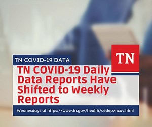 20K views · 145 reactions | Daily COVID-19 data reports have shifted to weekly reports. Data for the previous week will be posted each Wednesday. Check https://www.tn.gov/health/cedep/ncov.html for data updates on Wednesdays. | Tennessee Department of Health | Facebook