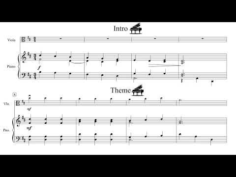 French Folk Song (Les Bossus) | Piano Accompaniment (𝅘𝅥= 90) | Suzuki Viola Book 1