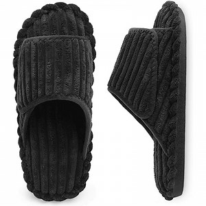 Leisfit Women's Diabetic Memory Foam Slide Slippers, Adjustable Open Toe Wide - Walmart.com