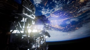 Alien UFO near Earth