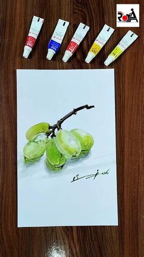 Watercolor painting 🎨 grapes 🍇 easy Colour mixing #watercolorpainting #art