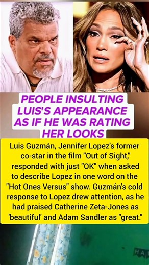 Luis Guzmán's Cold Comment to Jennifer Lopez: "Just Good" #luisguzman #jenniferlopez #artist