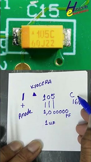 105C SMD Capacitor Marking | Kyocera TAJ Tantalum Explained #shorts