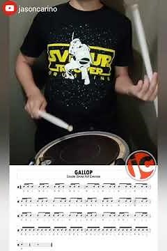 "Gallop" Double Stroke Exercise at 120 BPM | Drum Rudiment Workout