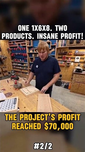 PART 4 Turn ONE 1x6x8 Board Into TWO Profitable Woodworking Projects | $70 Profit DIY