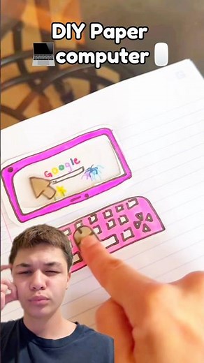 🖱️DIY Paper Computer💻!? #papercraft #cutecrafts #craft #crafts #cute #diy