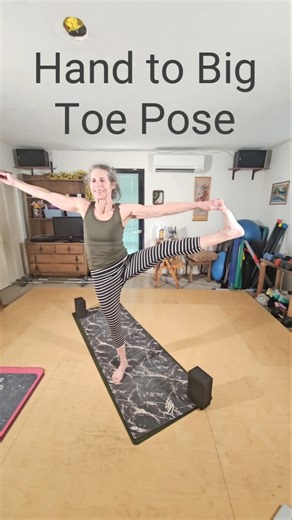 Hand to Big Toe at 70 | Balance & Control #yogabalance #yogaover70