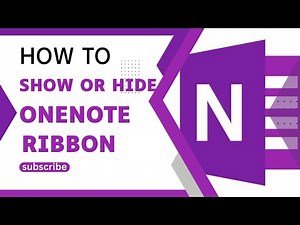 How to Show or Hide The Ribbon Toolbar in Office Products Like OneNote