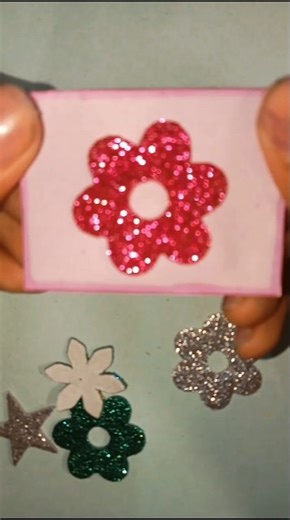 "Shiny Flowers and Twinkling Stars"💥🏵️🌸💮⭐🌟✨💫#diy #asmr#glitter#flower#twinkiling#star#papercraft