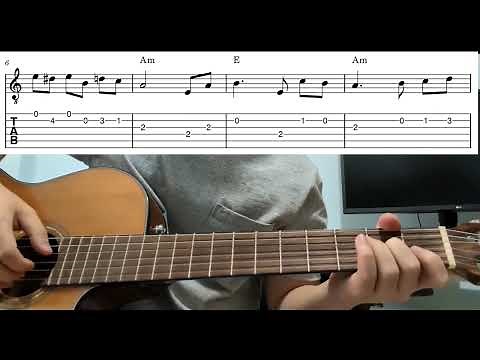Fur Elise (Ludwig van Beethoven) - Easy Beginner Guitar Tab With Playthrough Tutorial Lesson