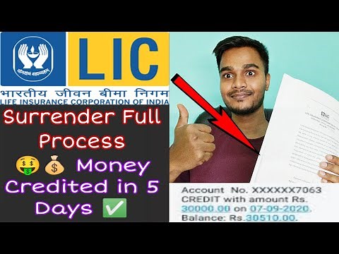 Lic surrender kaise kare | Lic surrender form filling full surrender process, Lic Money credited ✅