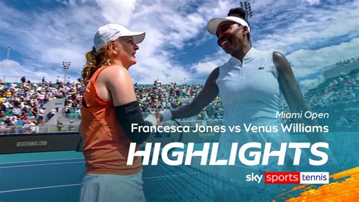 Francesca Jones vs Venus Williams | Miami Open highlights