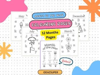 Months(Year) Coloring Pages | January to December Printable | Preschool Calendar