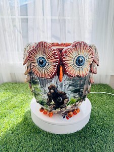 Owl Planter Pot With Mural Home and Garden Decor - Etsy