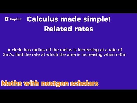 Related Rates Made Easy | Find dA/dt (AP Calculus)