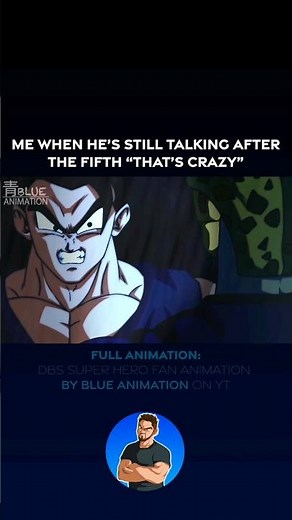 Gohan tweaking at Cell #gohan #cell #dragonballmemes #dragonballsuper #dragonball #fananimation