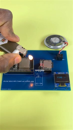 Fire sensor detection audio alarm system using ESP32 | Upload Ideas with Itamar