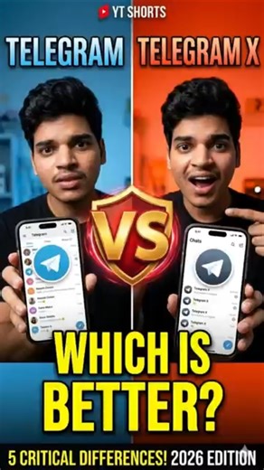 🚀 Telegram vs Telegram X: Edhi Best? | 2026 Comparison #telegram #tech #venom #telugu #highinternet