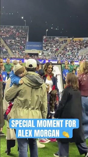 Alex Morgan was honored ahead of the USWNT’s match against Portugal 💙